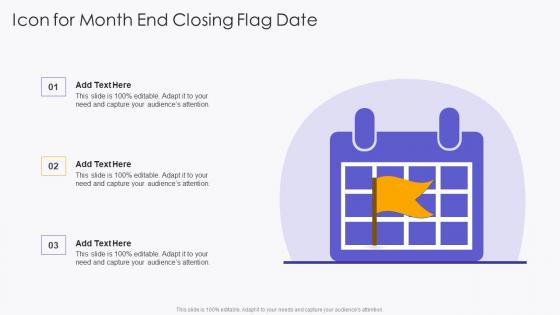 Icon For Month End Closing Flag Date