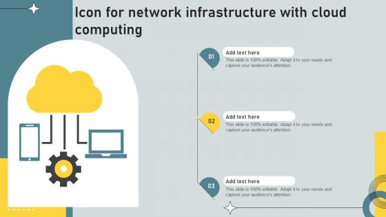 Icon For Network Infrastructure With Cloud Computing
