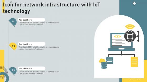 Icon For Network Infrastructure With Iot Technology