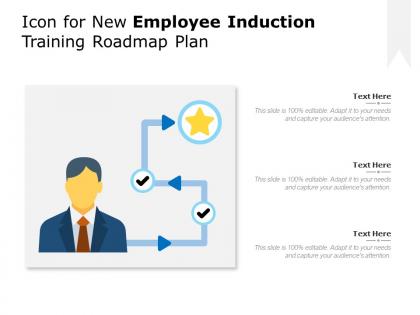Icon for new employee induction training roadmap plan