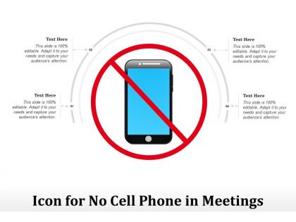 Icon for no cell phone in meetings