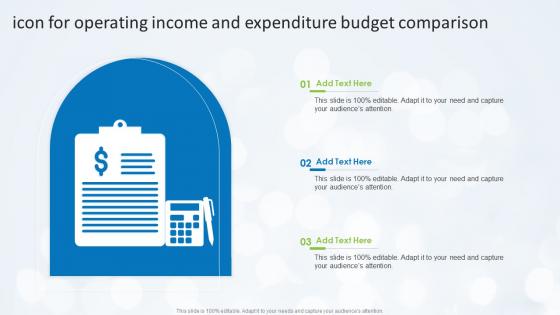 Icon For Operating Income And Expenditure Budget Comparison