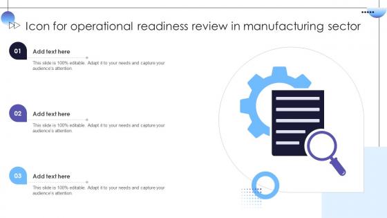 Icon For Operational Readiness Review In Manufacturing Sector