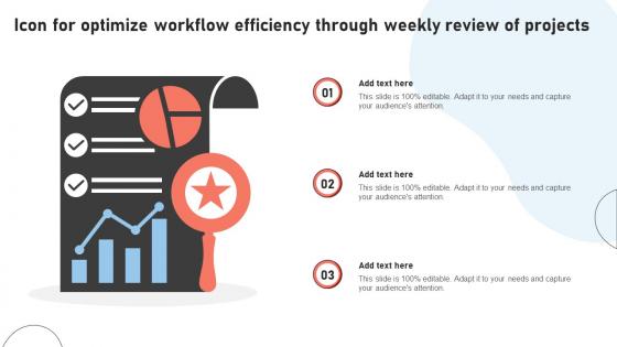 Icon For Optimize Workflow Efficiency Through Weekly Review Of Projects