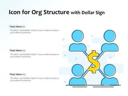 Icon for org structure with dollar sign