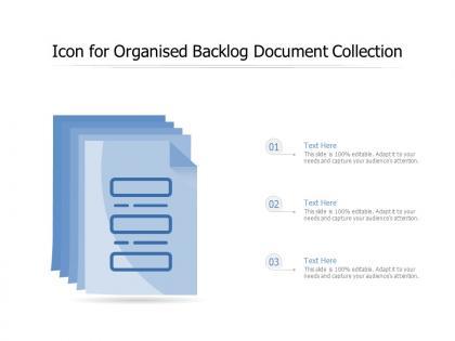 Icon for organised backlog document collection