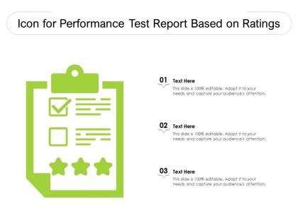 Icon for performance test report based on ratings