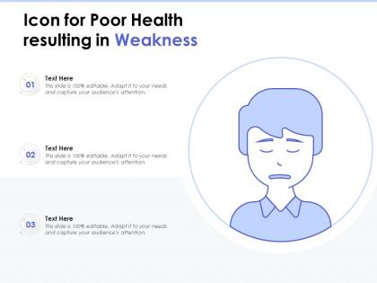 Icon for poor health resulting in weakness