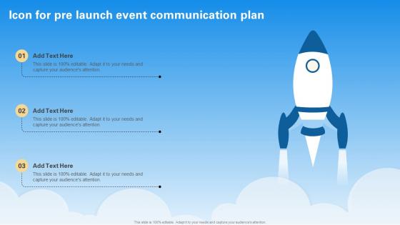 Icon For Pre Launch Event Communication Plan