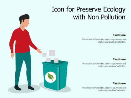 Icon for preserve ecology with non pollution