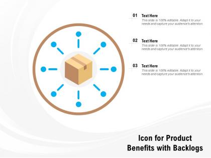 Icon for product benefits with backlogs
