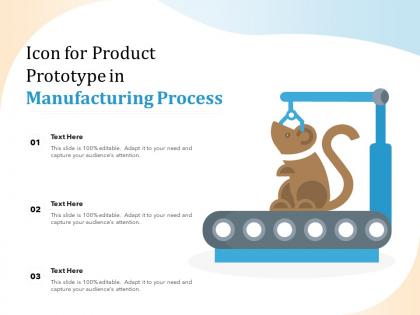 Icon for product prototype in manufacturing process