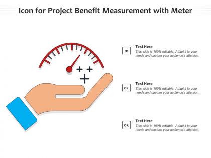 Icon for project benefit measurement with meter