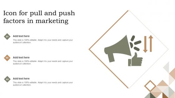 Icon For Pull And Push Factors In Marketing