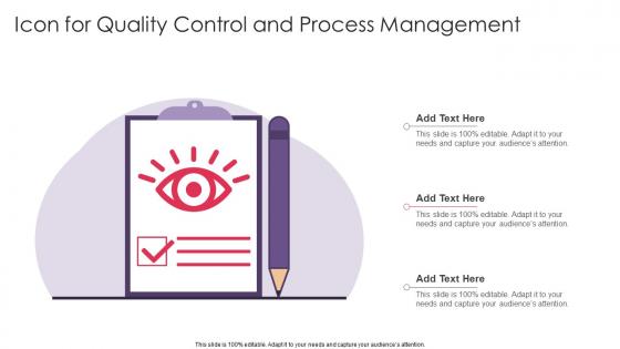 Icon For Quality Control And Process Management