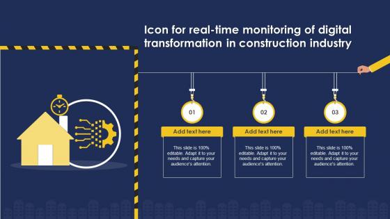 Icon For Real Time Monitoring Of Digital Transformation In Construction Industry