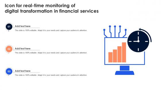 Icon For Real Time Monitoring Of Digital Transformation In Financial Services
