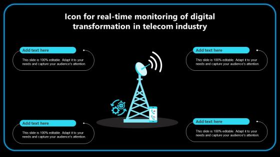 Icon For Real Time Monitoring Of Digital Transformation In Telecom Industry