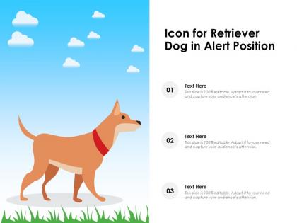 Icon for retriever dog in alert position