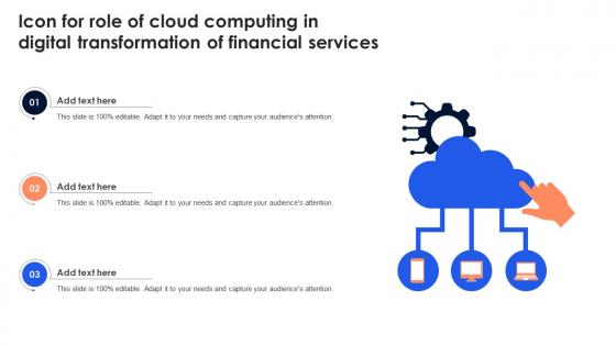 Icon For Role Of Cloud Computing In Digital Transformation Of Financial Services
