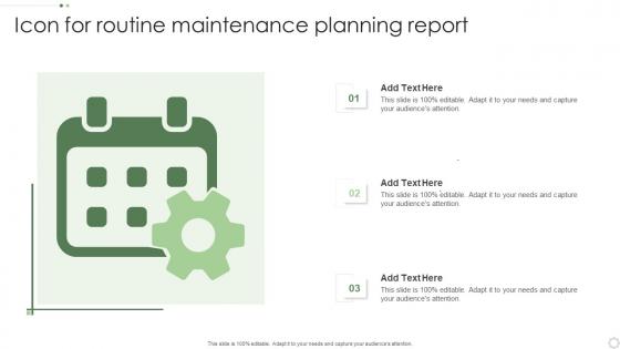 Icon For Routine Maintenance Planning Report