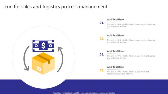 Icon For Sales And Logistics Process Management