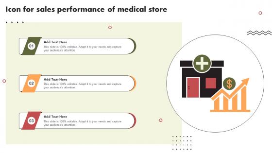 Icon For Sales Performance Of Medical Store