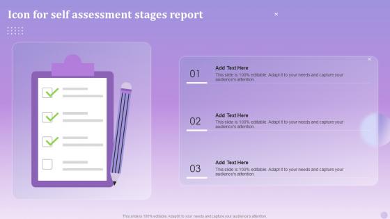 Icon For Self Assessment Stages Report