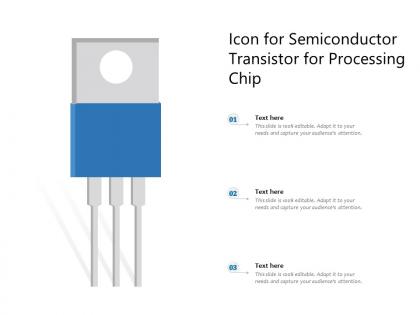 Icon for semiconductor transistor for processing chip
