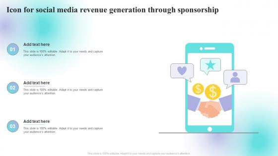 Icon For Social Media Revenue Generation Through Sponsorship