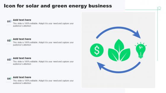 Icon For Solar And Green Energy Business