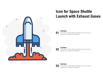 Icon for space shuttle launch with exhaust gases