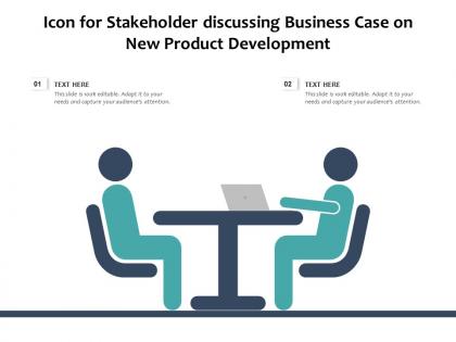 Icon for stakeholder discussing business case on new product development