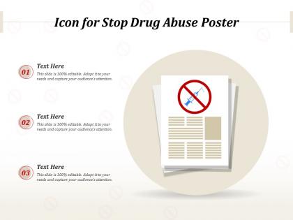 Icon for stop drug abuse poster