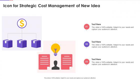 Icon For Strategic Cost Management Of New Idea