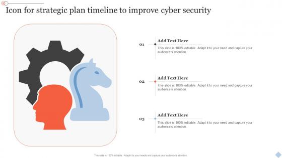 Icon For Strategic Plan Timeline To Improve Cyber Security