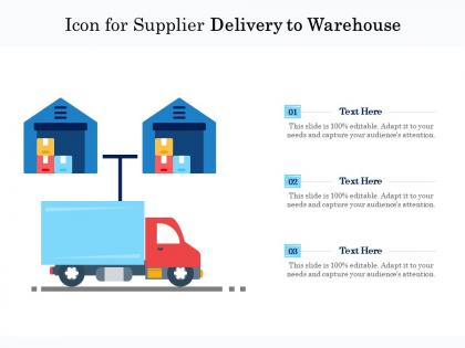 Icon for supplier delivery to warehouse