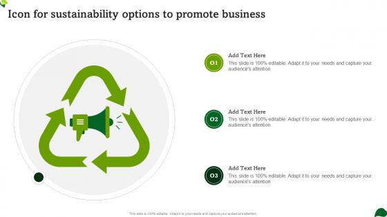 Icon For Sustainability Options To Promote Business