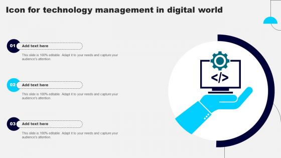 Icon For Technology Management In Digital World