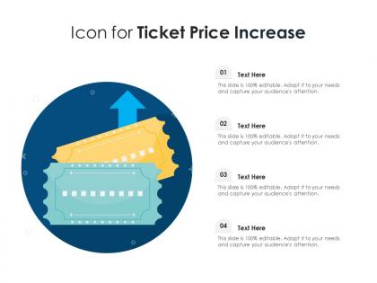 Icon for ticket price increase