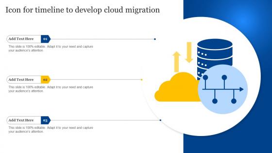 Icon For Timeline To Develop Cloud Migration