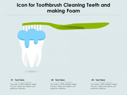 Icon for toothbrush cleaning teeth and making foam