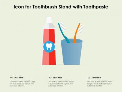 Icon for toothbrush stand with toothpaste