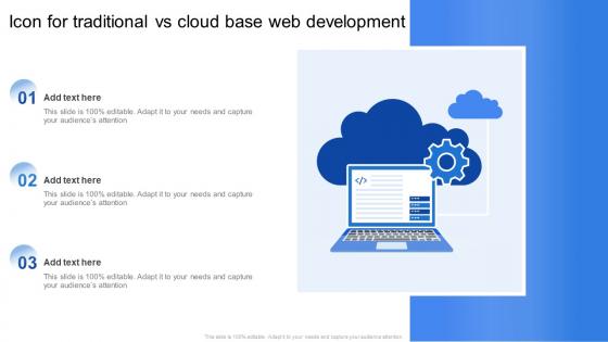 Icon For Traditional Vs Cloud Base Web Development