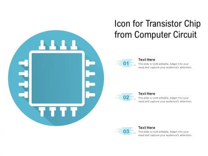 Icon for transistor chip from computer circuit