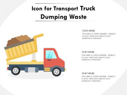 Icon for transport truck dumping waste