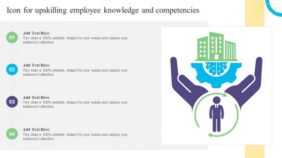 Icon For Upskilling Employee Knowledge And Competencies