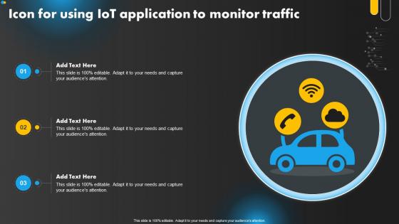 Icon For Using IoT Application To Monitor Traffic