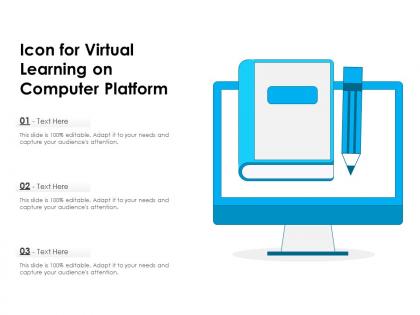 Icon for virtual learning on computer platform
