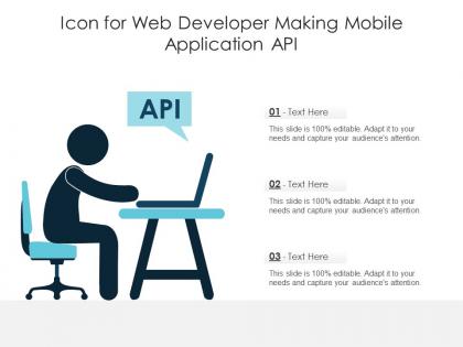 Icon for web developer making mobile application api